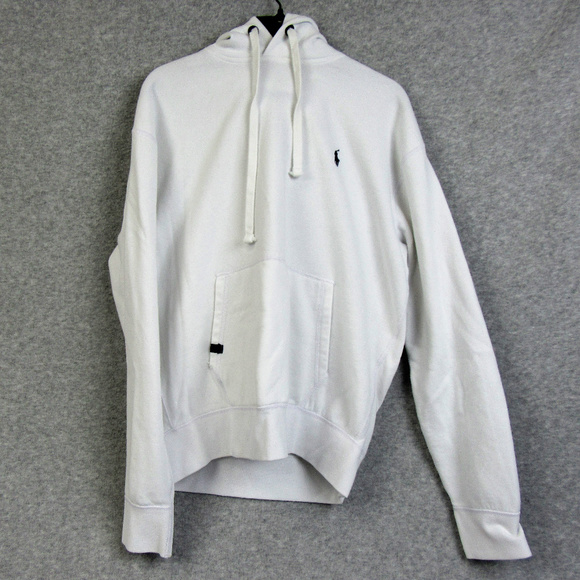 Polo Ralph Lauren Men/'s White//Off White//Weathered White Ivory Hooded T-Shirt